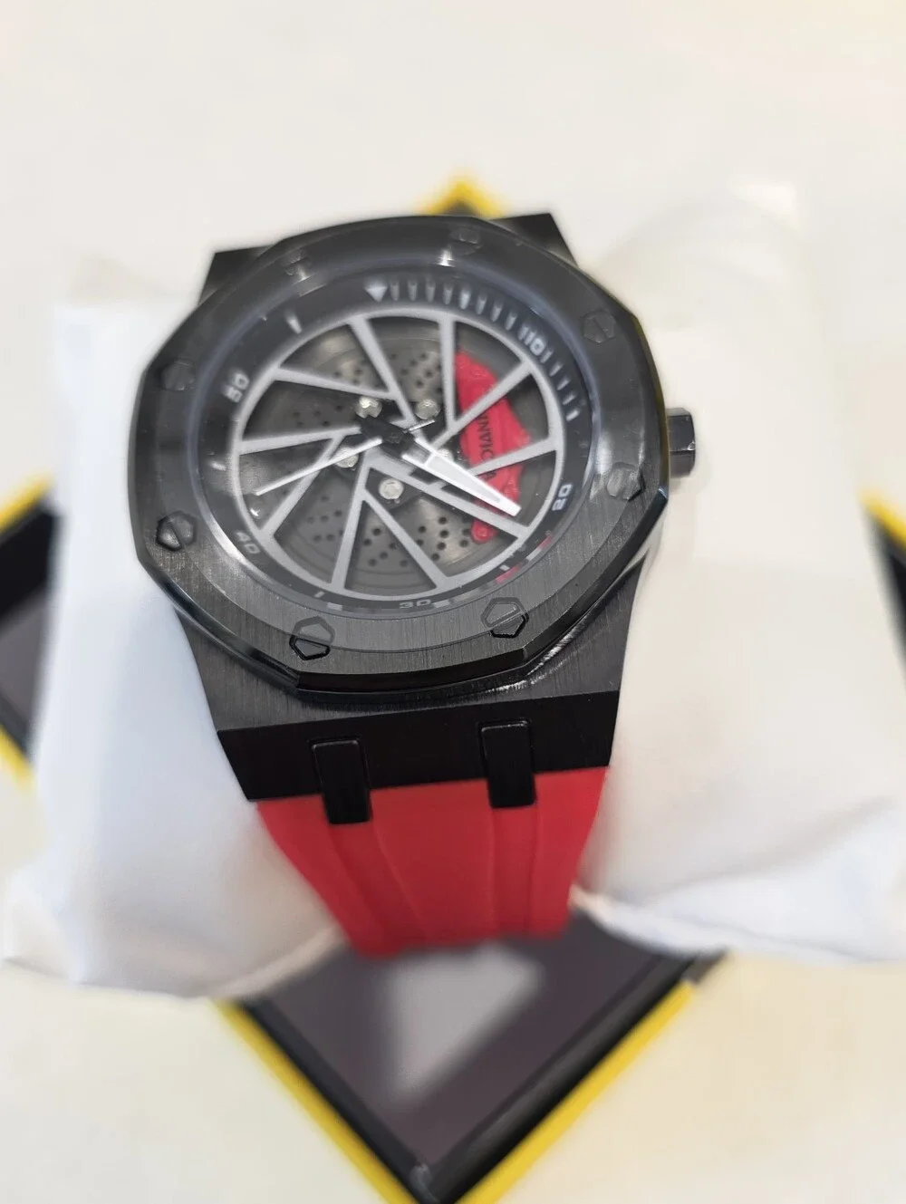 332.  Open Box Invicta Speedway Rim Men's Watch - 42mm, Red (AIC-69491)